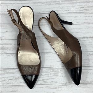 Salvatore Ferragamo two tone pumps